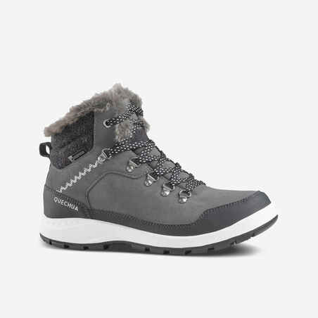 Women’s leather warm waterproof snow boots - SH900 Mid