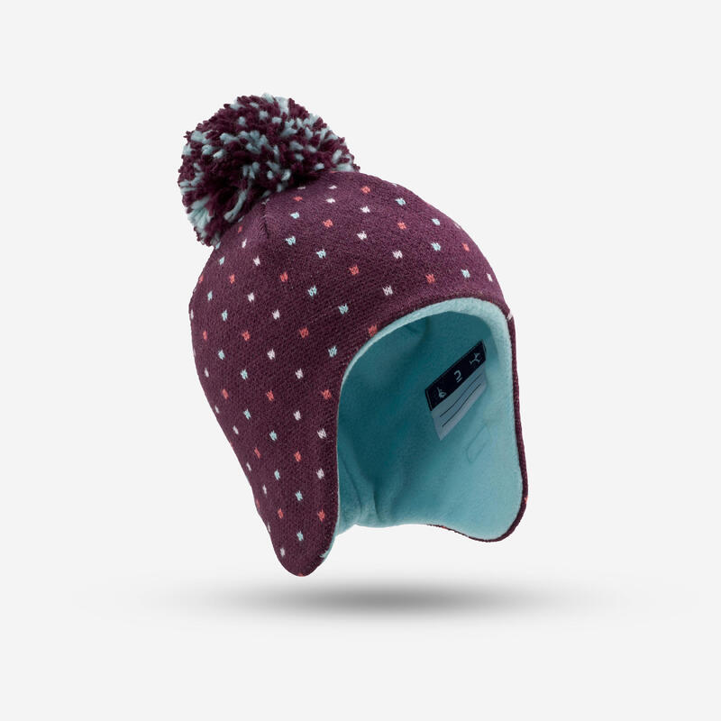 Gorro de invierno con orejeras Niños Wedze Unicornio rosa