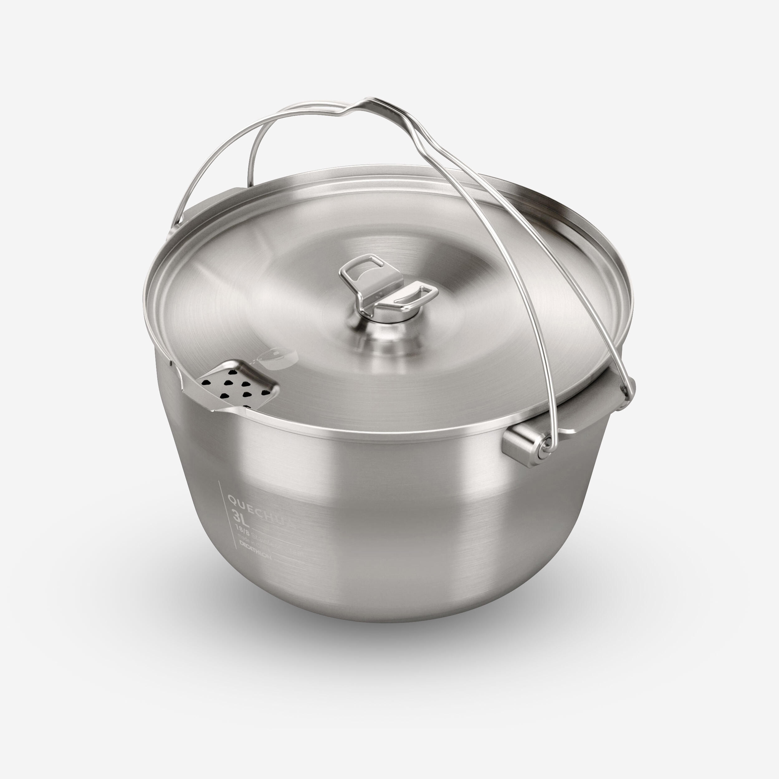 Faitout de camping en acier inoxydable - QUECHUA