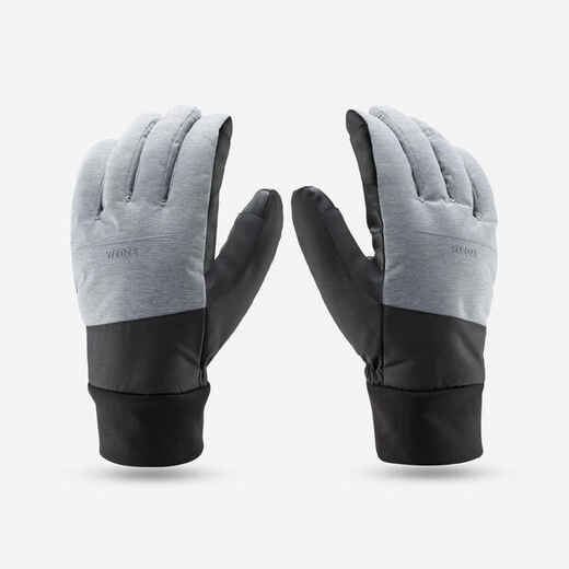 
      Adult ski gloves 100 - LIGHT Pearl Grey / Black
  