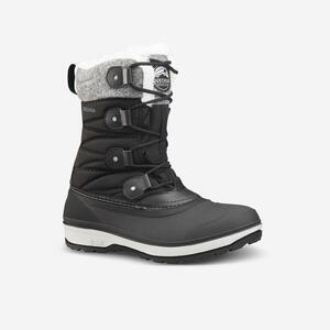 Botas de senderismo nieve cálidas e impermeables mujer, NH500 negro