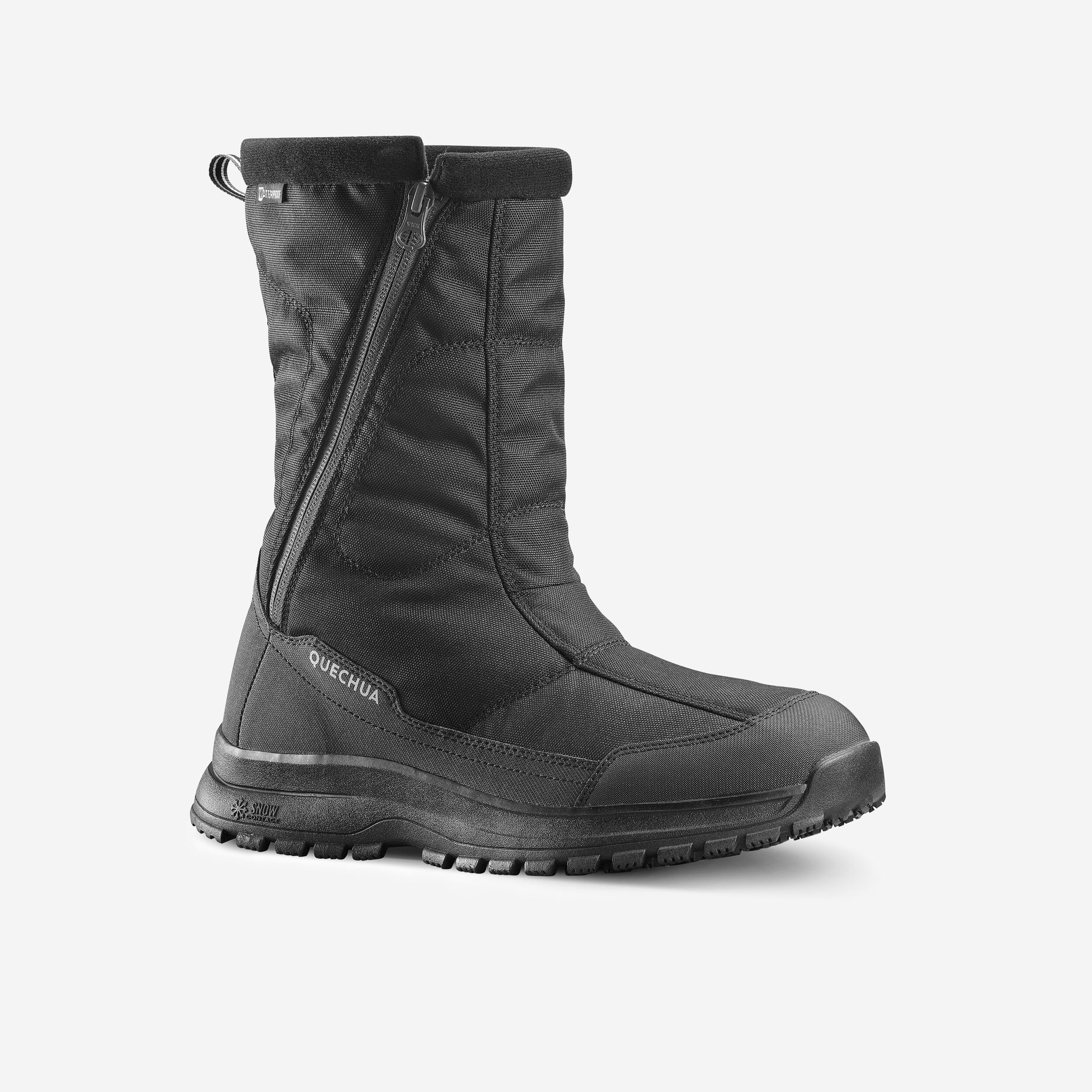 Men's warm waterproof snow hiking boots  - SH100 Zip 1/4