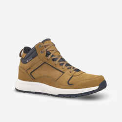 Men’s warm and waterproof leather hiking boots - SH500 MID  
