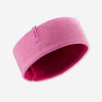 KIDS SKI HEADBAND REVERSE PINK PINK