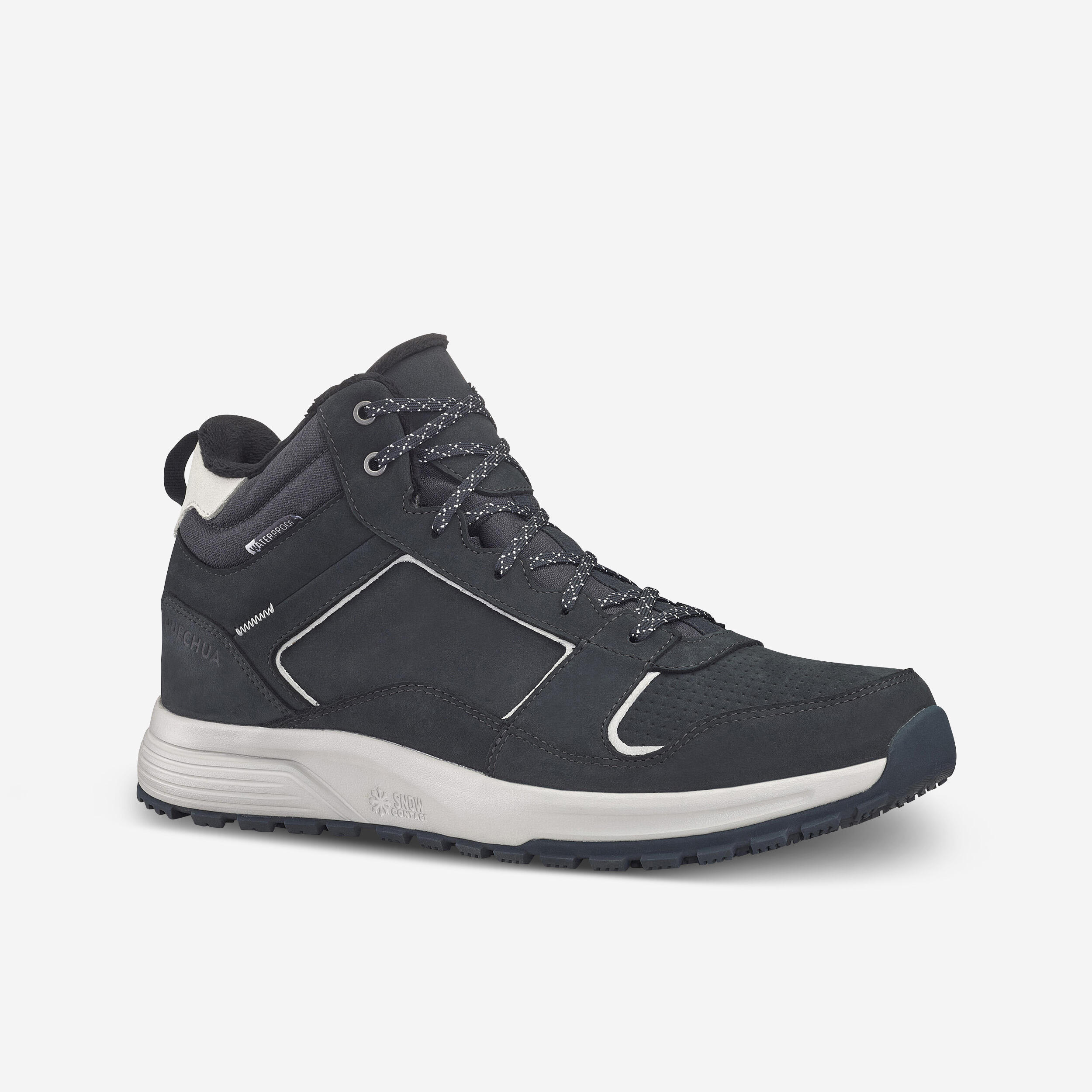 Scarpe trekking uomo SH500 MID CUOIO marroni QUECHUA DECATHLON