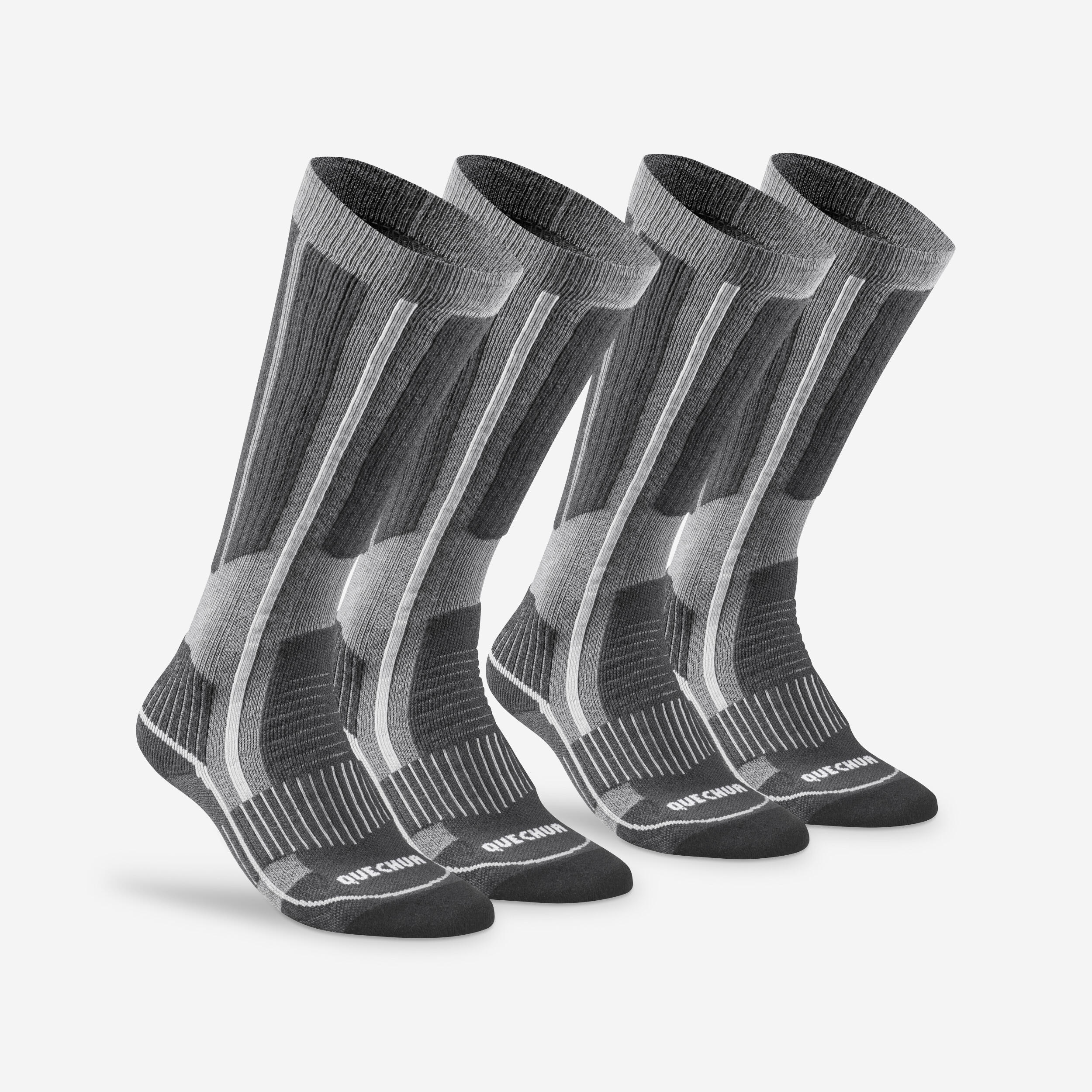 Calcetas calidas de senderismo largas SH500 Mountain x2 pares