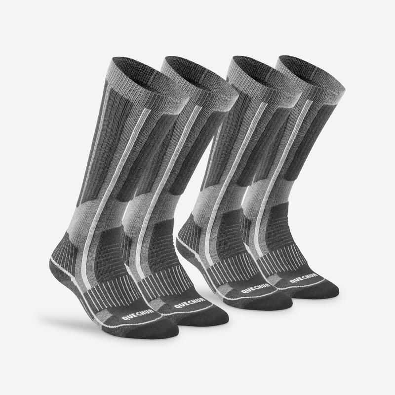 Wandersocken Damen/Herren warm hoch 2er-Pack - SH500 Mountain 