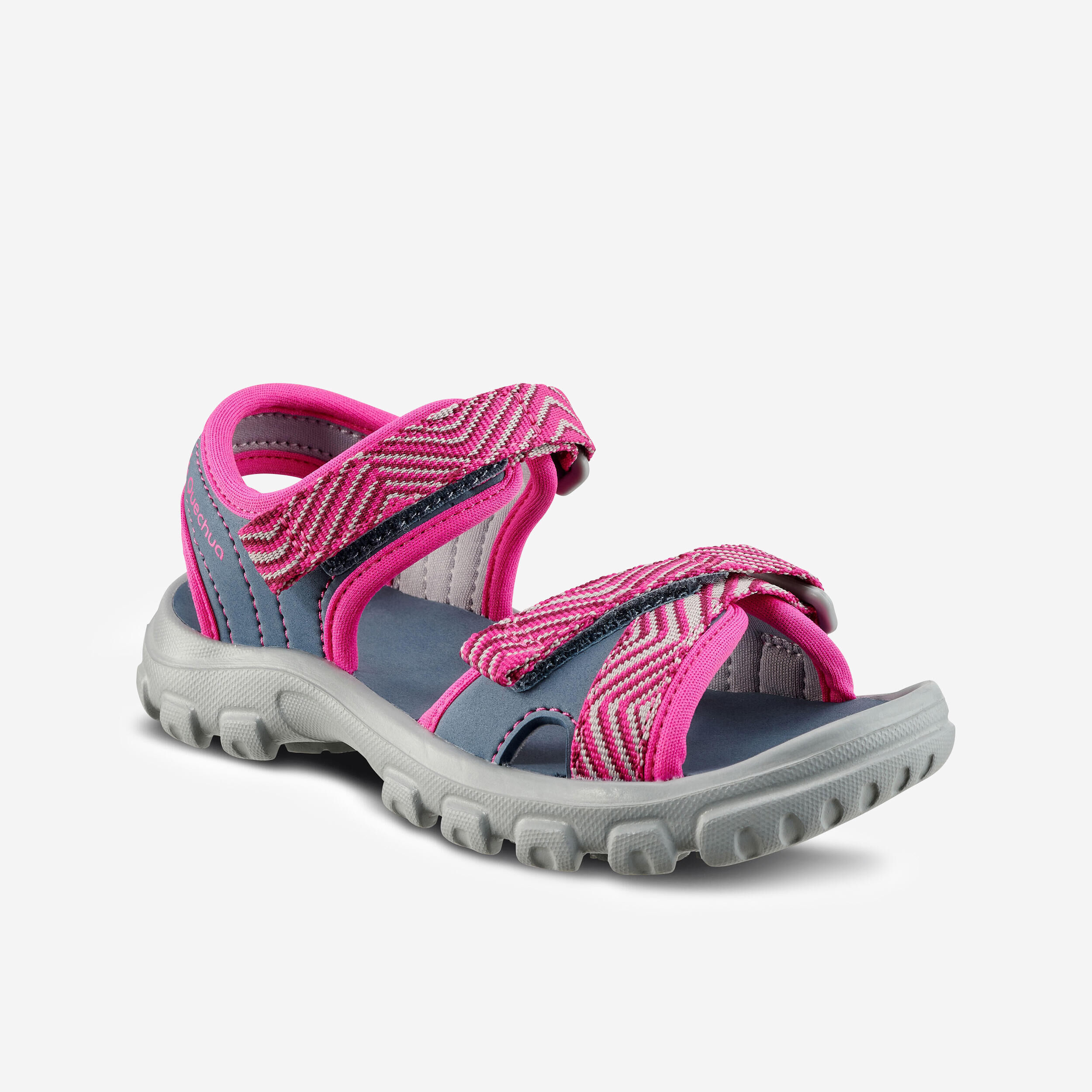 QUECHUA Hiking sandals MH100 KID blue pink - children - Jr size 7 TO 12.5