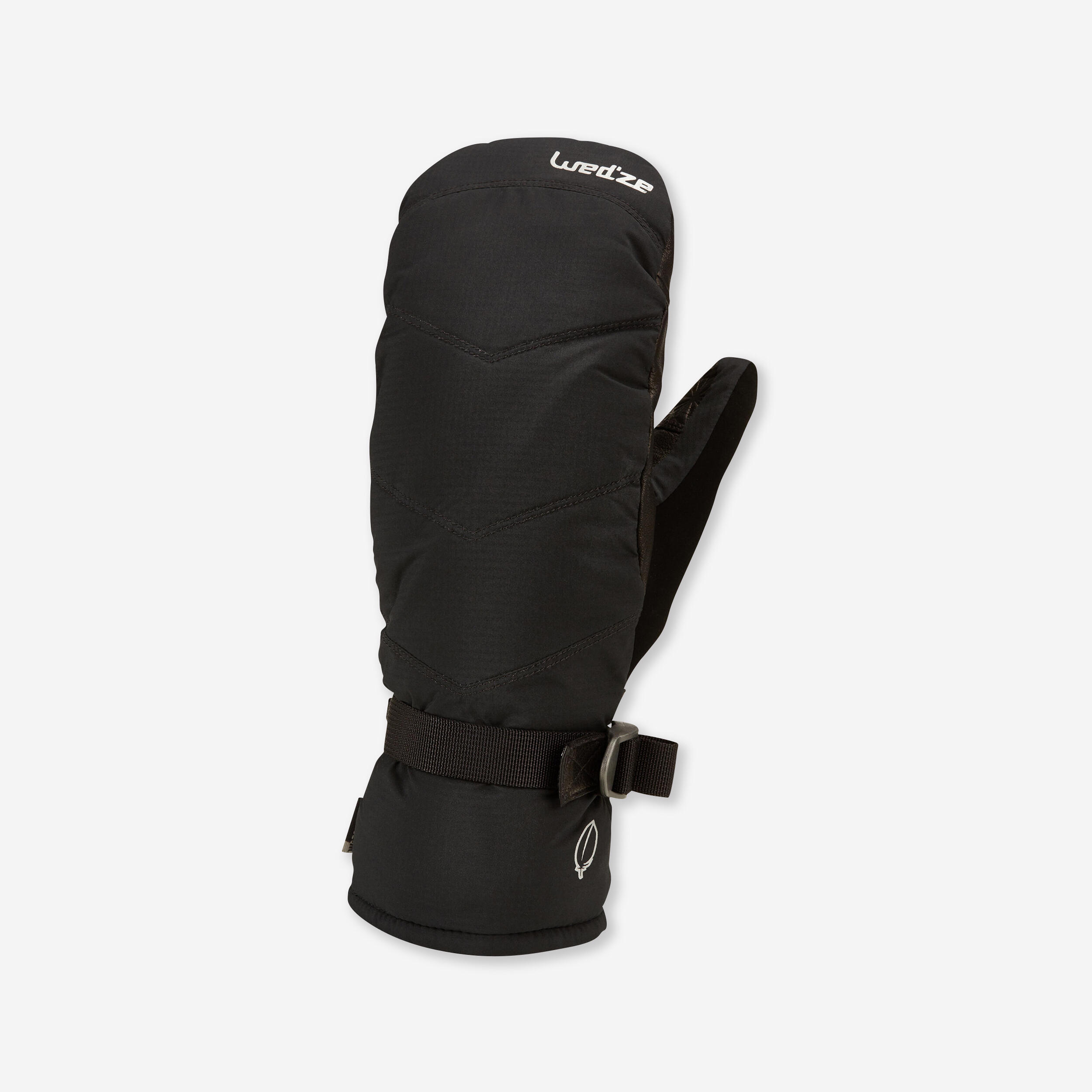 WEDZE Skihandschuhe Fäustlinge Piste 500 Daunen Erwachsene schwarz | 03608449871761