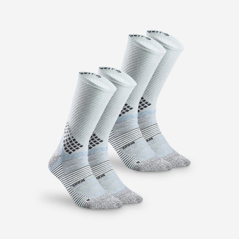Chaussettes randonnee Hike 900 High Bleu lot de 2 paires pour les clubs et collectivites Decathlon Pro
