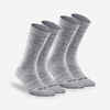 Čarape za planinarenje po snijegu SH100 poluvisoke tople sive 2 para
