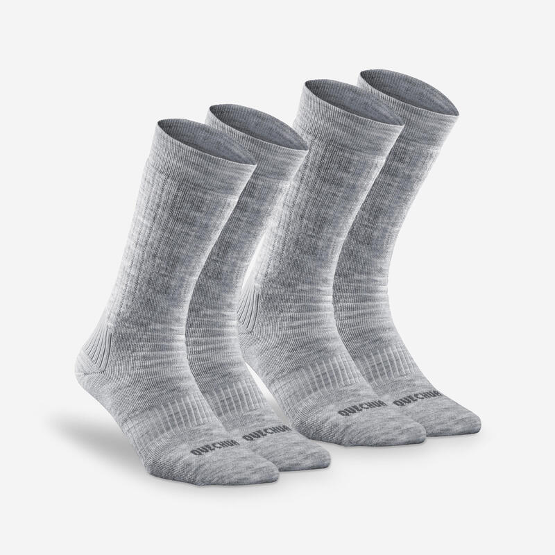 Yetişkin Outdoor Uzun Kışlık / Termal Çorap - Gri - 2 Çift - SH100 Mid
