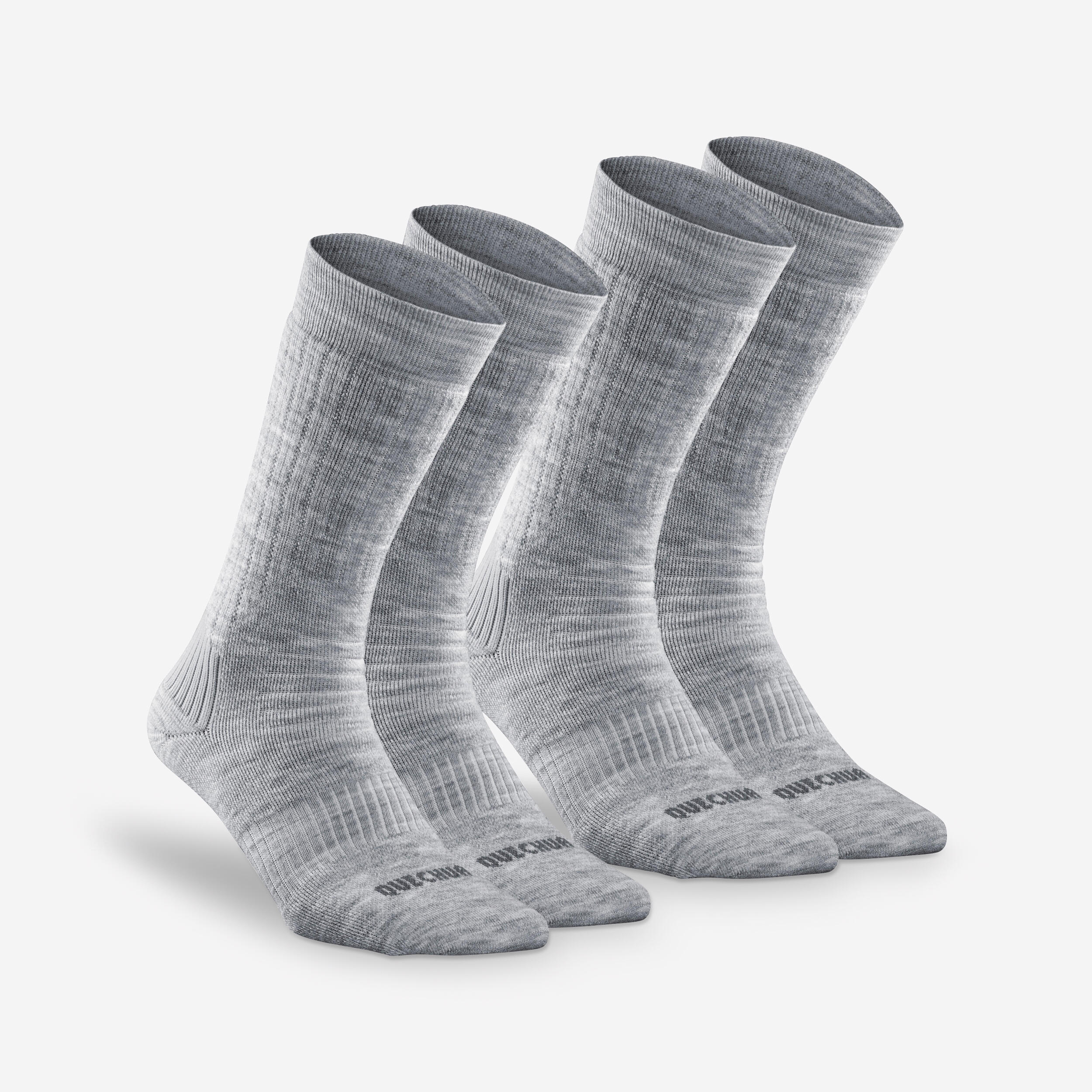 chaussettes chaudes de randonnée - sh100 mid - x2 paires - quechua