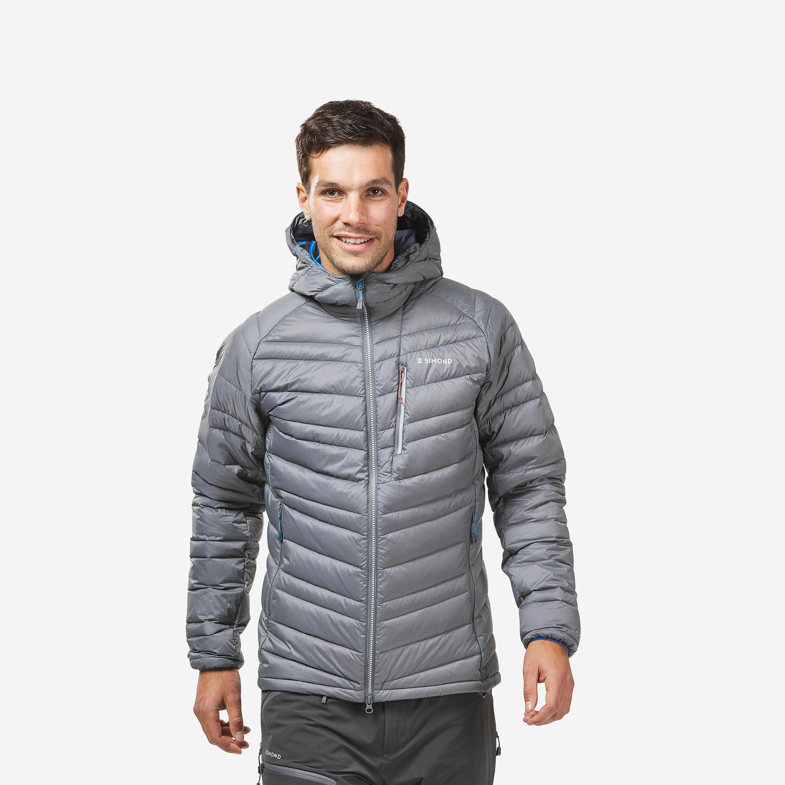 Men's mountaineering down jacket MOUNTAINEERING - Light Grey 1/15