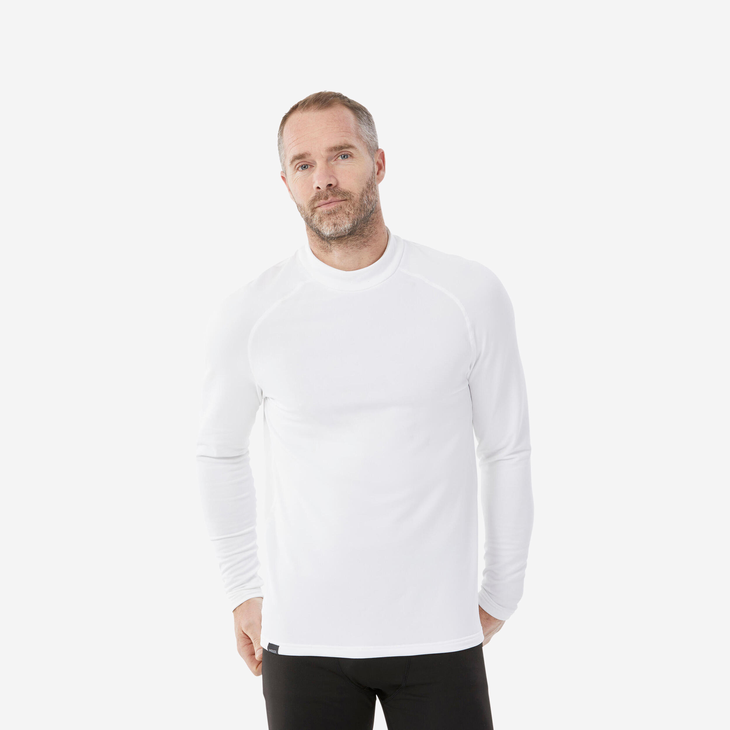 MENS THERMAL SKI BASE LAYER TOP BL 500 WHITE Decathlon