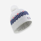 ADULT SKI HAT - JACQUARD - WHITE/BLUE