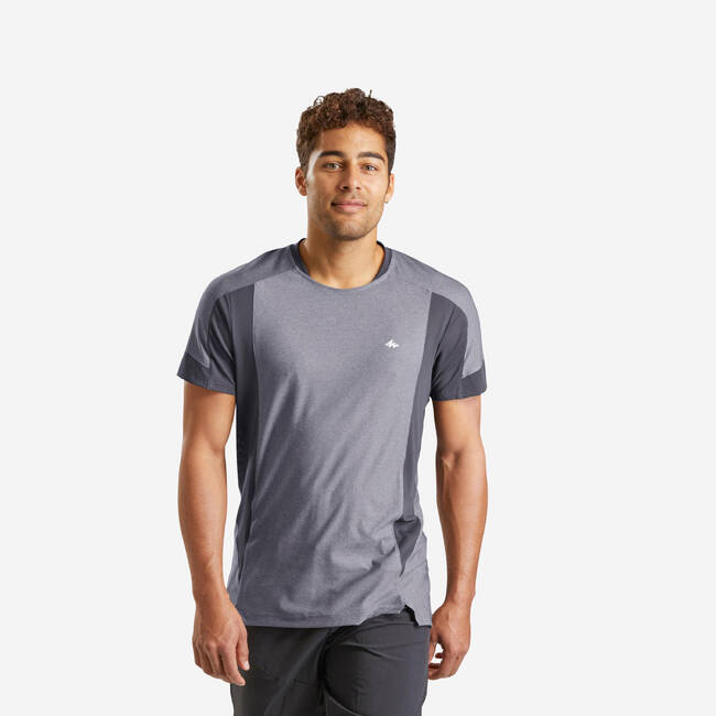 Buy Men's Short-sleeved Hiking T-shirt made from synthetic fabric - MH500  Online