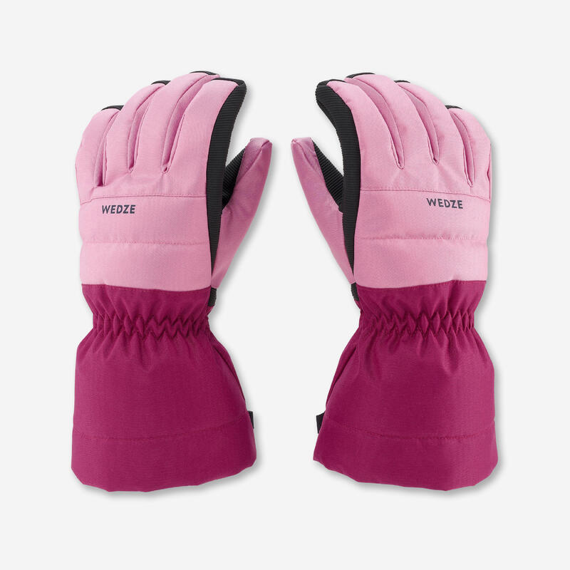 Guanti sci bambina 500 rosa