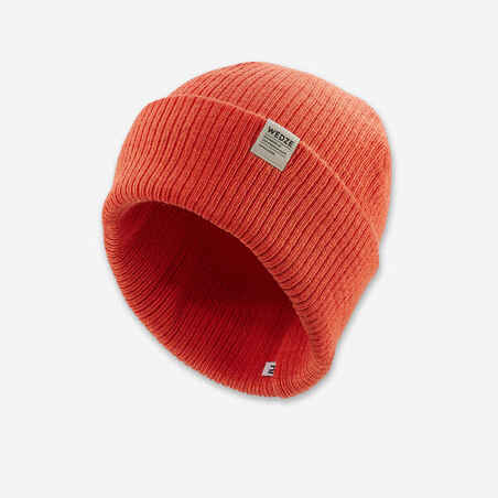 ADULT SKI HAT - FISHERMAN - ORANGE