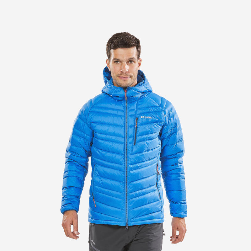 Doudoune en duvet d'alpinisme homme - ALPINISM LIGHT Grise