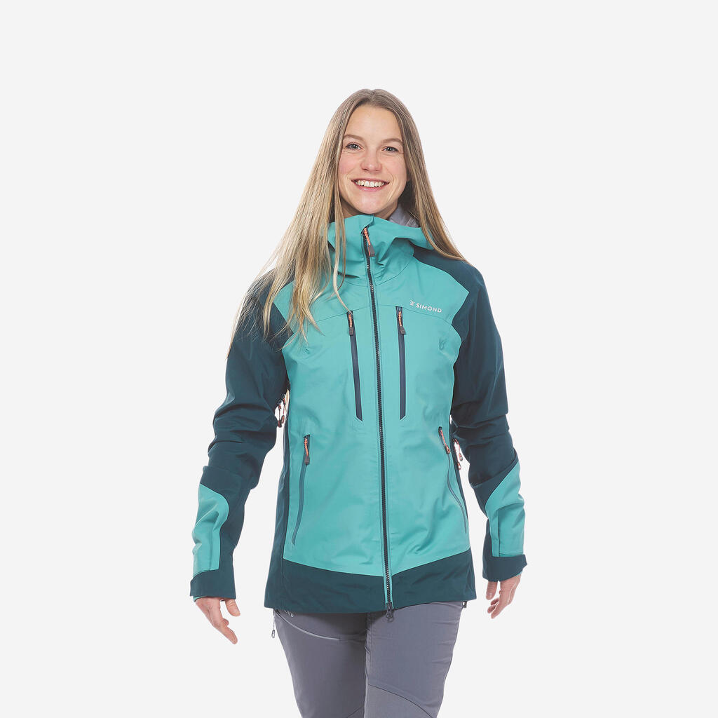 Women’s Waterproof MOUNTAINEERING Jacket - EVO MOUNTAINEERING blue