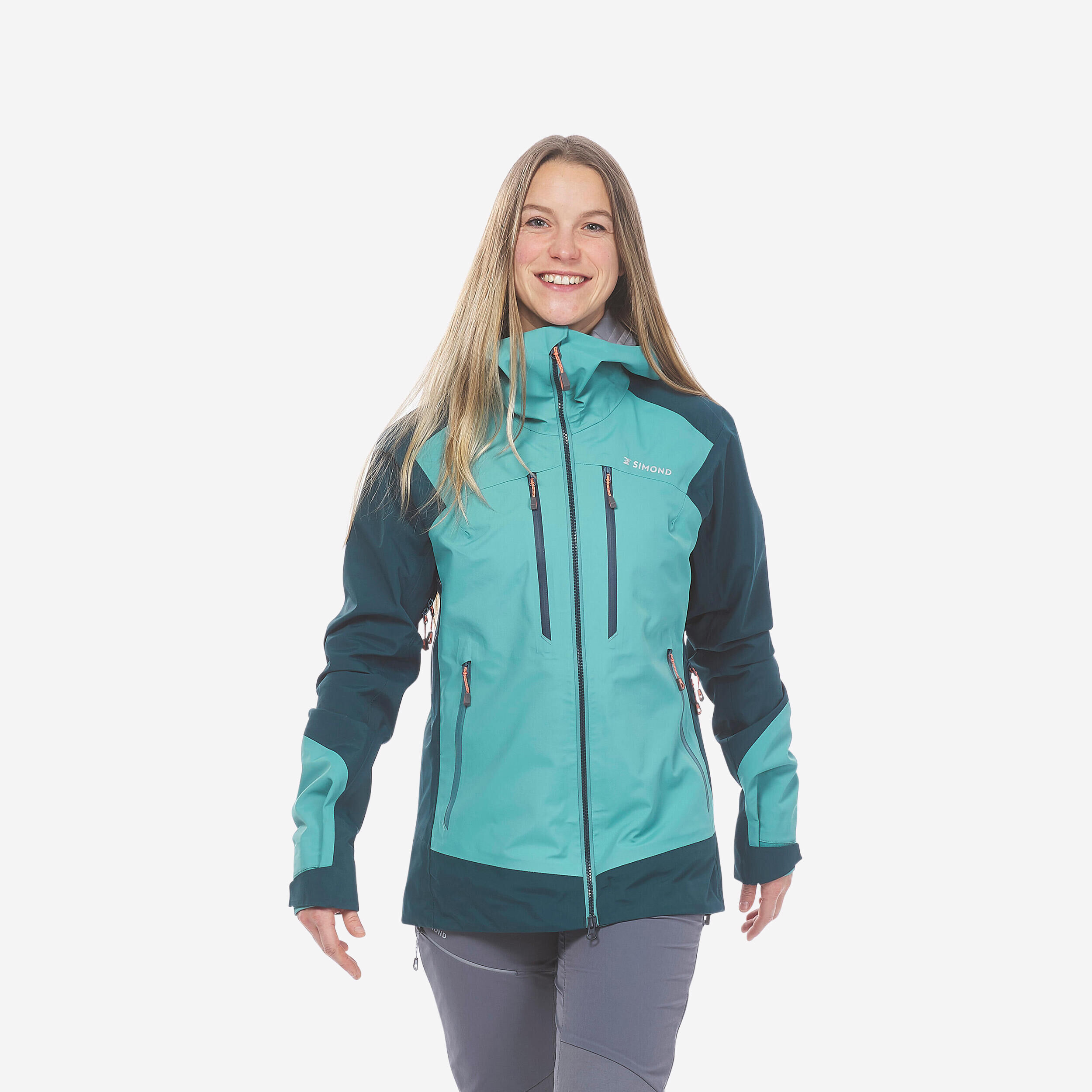 SIMOND Women’s waterproof durable mountaineering jacket, green