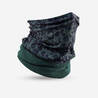 ADULT SKI NECK WARMER HUG - GREEN LEOPARD PRINT