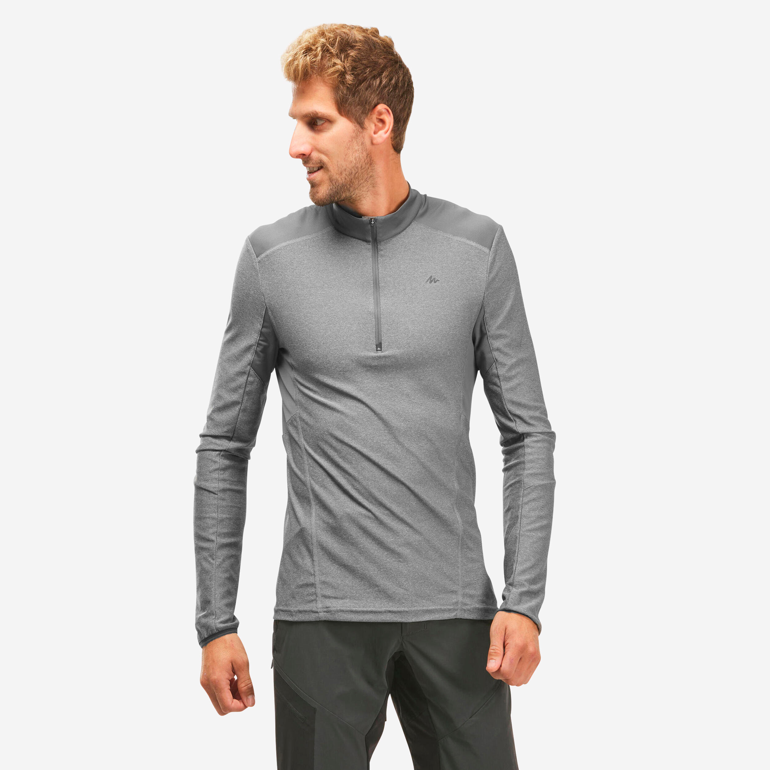 Long-sleeved synthetic hiking T-shirt - Men - MH550