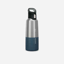 0.8 L stainless steel isothermal water bottle with quick-release cap for hiking 