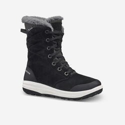 Snowboots dames - warme waterdichte wandelschoenen - SH900 - hoog - zwart