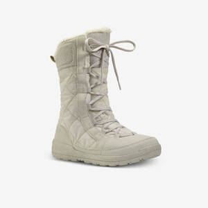 Women’s warm and waterproof snow boots, NH500 High - Beige