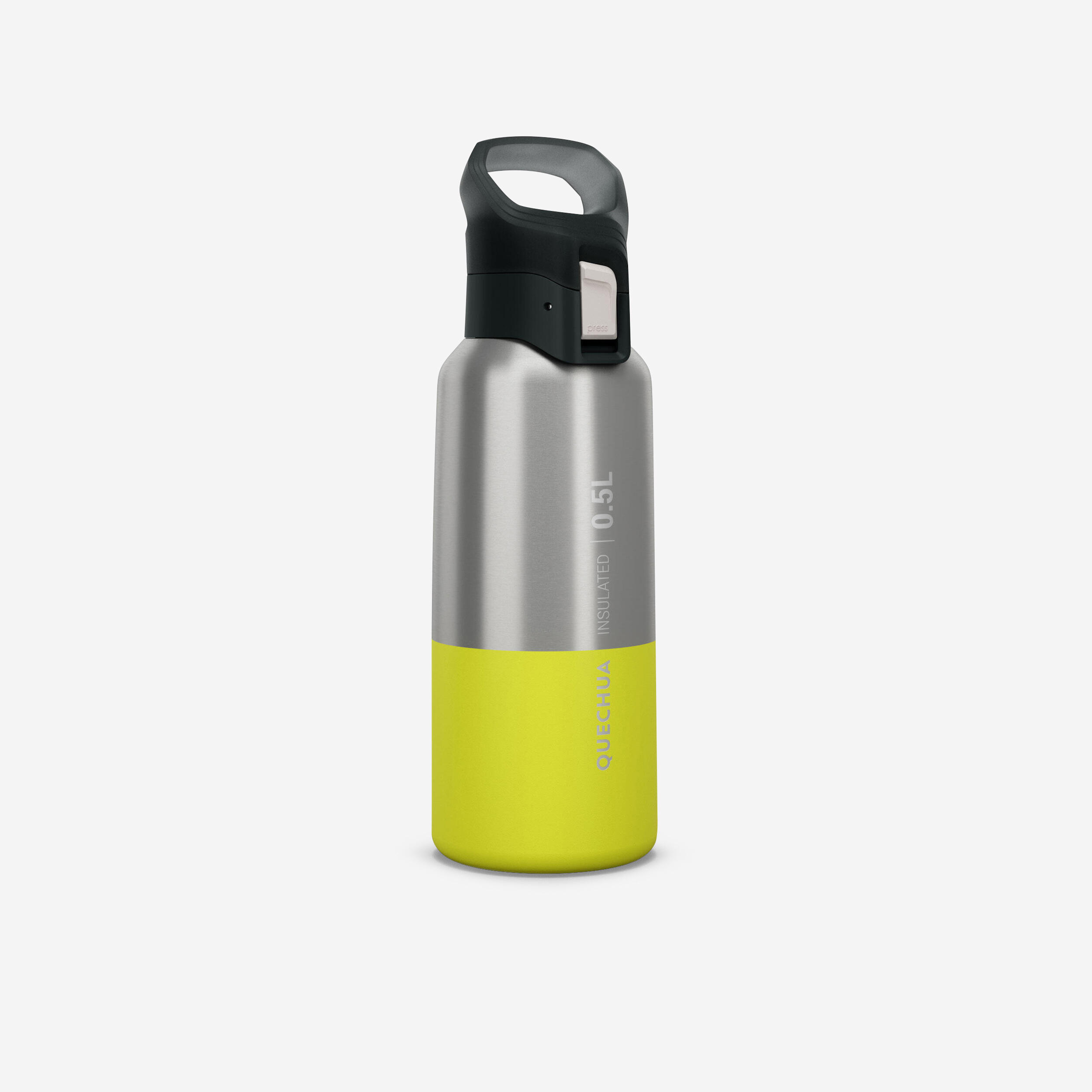 QUECHUA Isothermal Stainless Steel Hiking Flask MH500 0.5L - Yellow