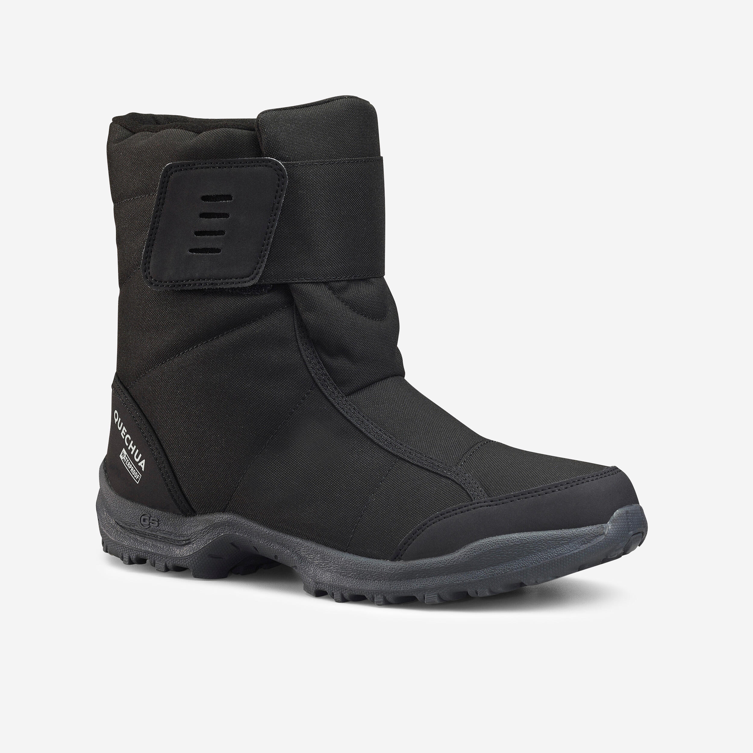 Men’s warm and waterproof snow hiking boots, NH100 Riptab - Black