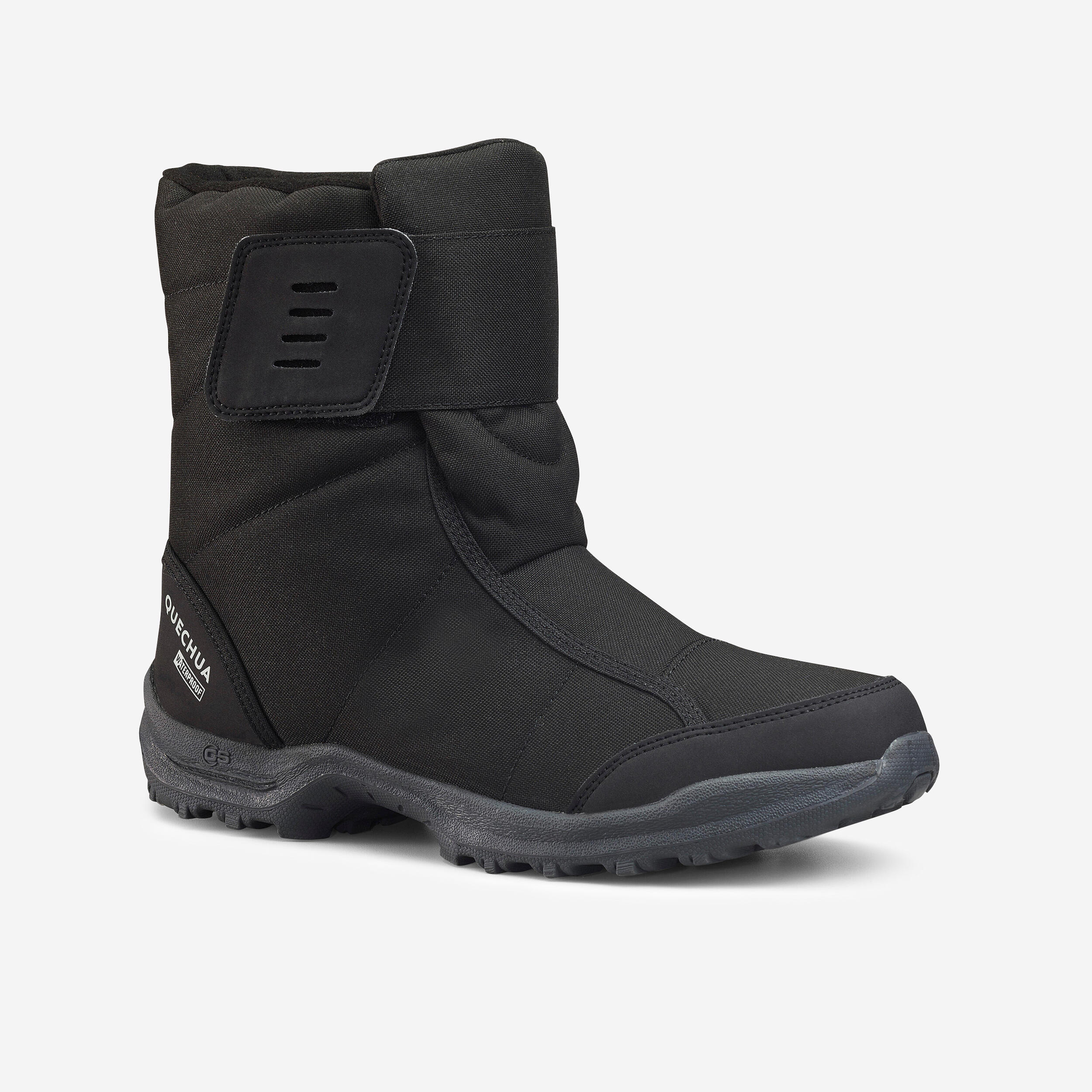 QUECHUA Men’s Warm Waterproof Snow Boots - SH100 hook and loop strap
