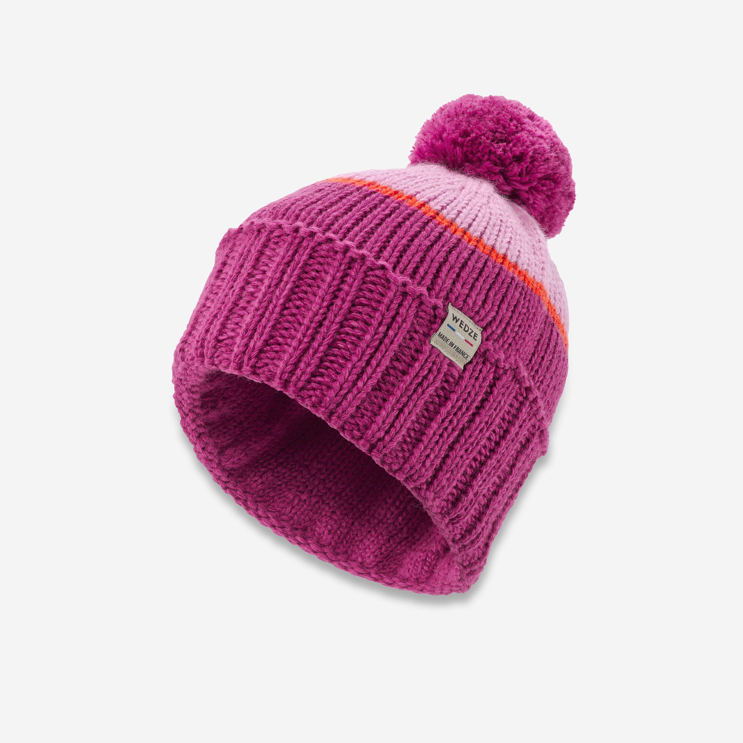 Wedze - Bonnet De Ski Made In France Enfant - Grand Nord - Rose - Bonnet - Ski Freeski Snowboard Luge - Orange-rose-violet - Taille Unique - Decathlon