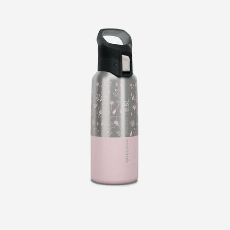 Hiking Insulated Stainless Steel Flask MH500 0.5L Pink