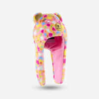 KIDS’ SKI HAT - PERUVIAN BEAR - PINK BLUE YELLOW