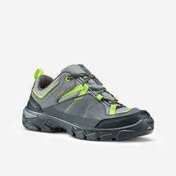 Kids Low Lace-up Hiking Shoes MH120 LOW 35 TO 38 - Grey