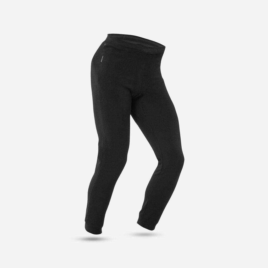 Men’s fleece trekking tights, MH100 - Black