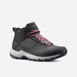 Chaussures de randonnée montagne imperméables femme, MH500 gris