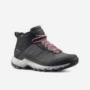 Scarpe da trekking donna MH500 MID impermeabili grigie