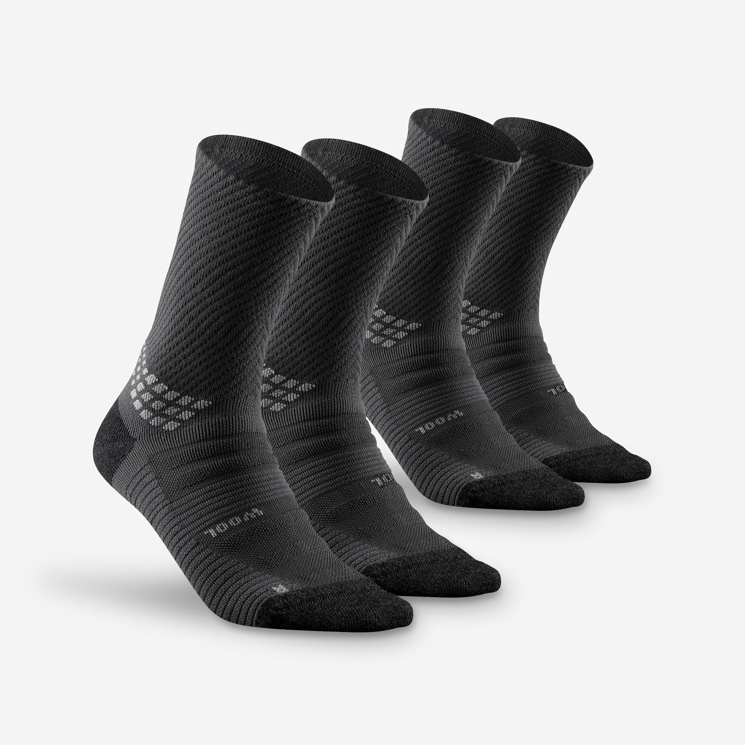 quechua Adult high wool hiking socks (2 pairs) Hike 900 - Grey-picture-41