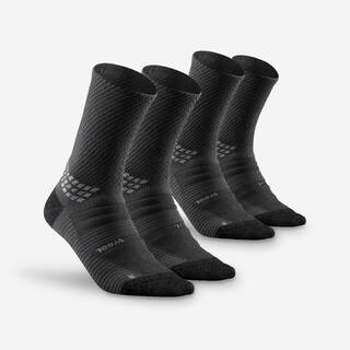 Adult high wool hiking socks (2&nbsp;pairs) Hike 900 - Grey