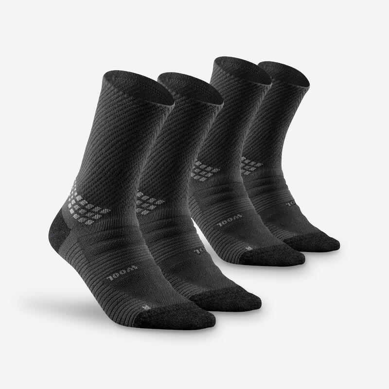 Chaussettes randonnée - Hike 900 High noire - lot de 2 paires