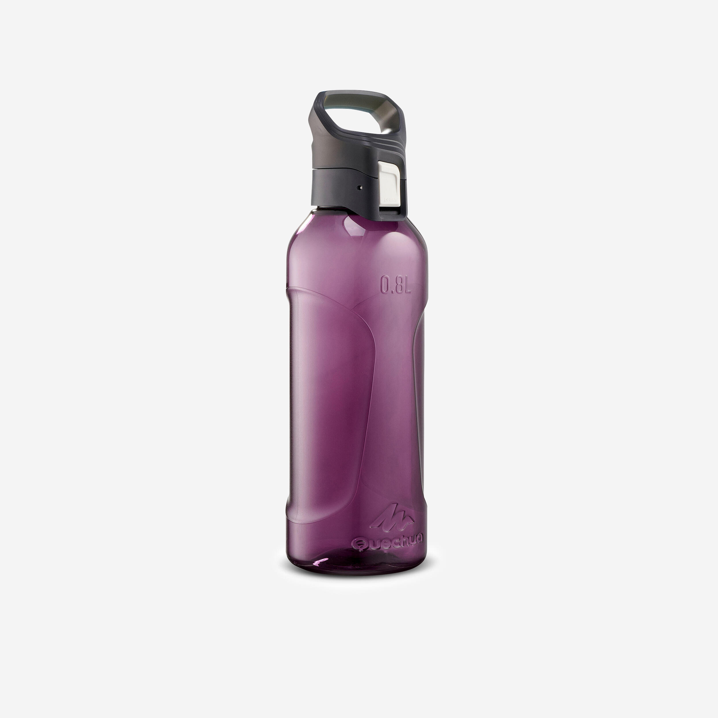 Bidon Ecozen 0 8L con tapon de apertura rapida para senderismo violeta Decathlon
