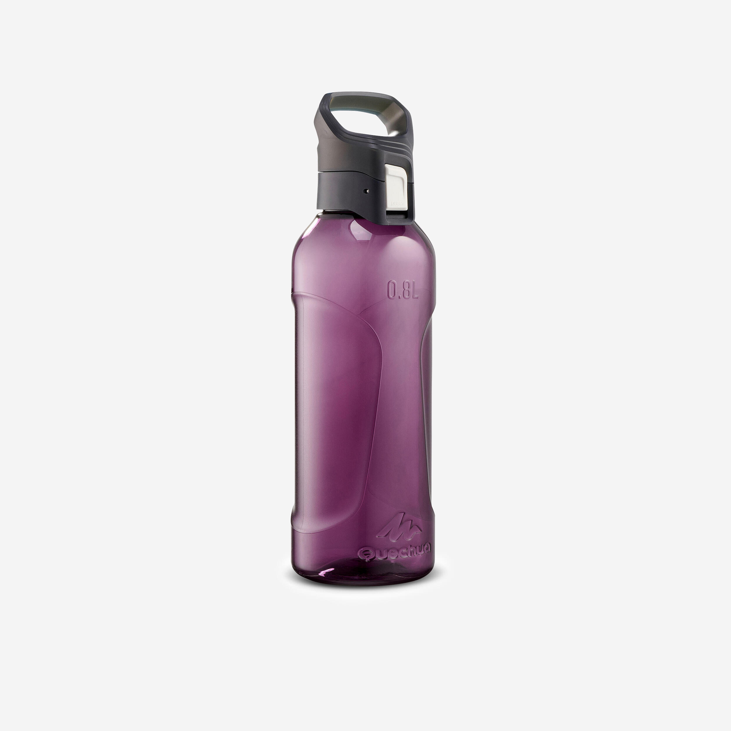 QUECHUA Ecozen®  0.8 L flask with quick opening cap for hiking - Purple