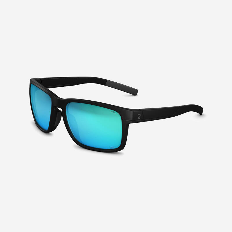 Sonnenbrille Wandern MH 530 Kategorie 3 Polarisierend Erwachsene schwarz/blau