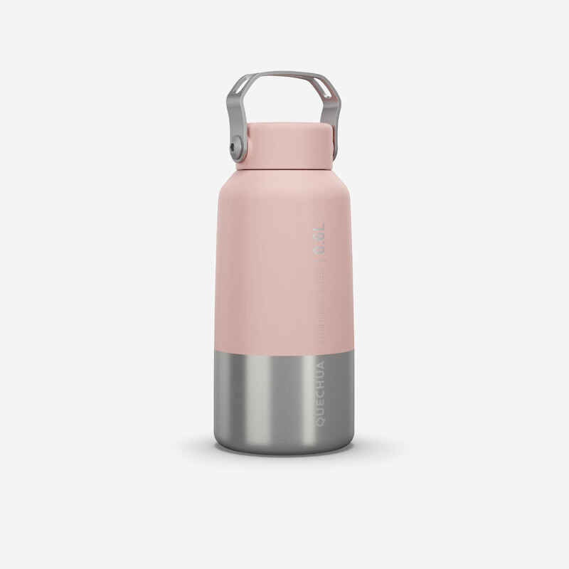 0.6 L Stainless steel flask with screw cap for hiking - pink
