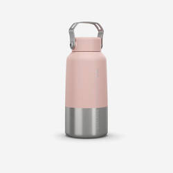 Botol Hiking Stainless Steel dengan Tutup Putar MH100 0,6 L Pink