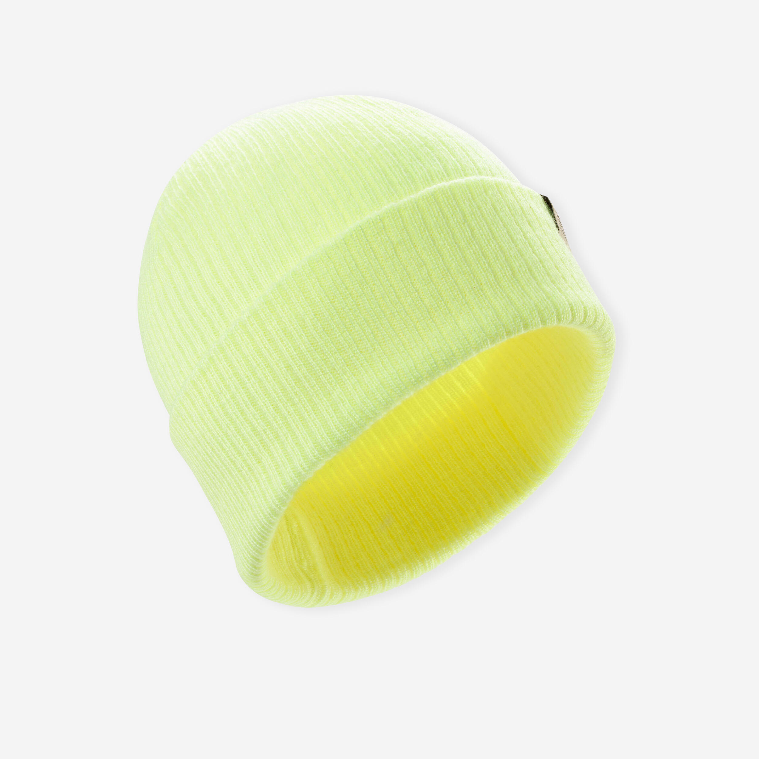 CHILDREN'S SKI CAP - FISHERMAN - NEON YELLOW